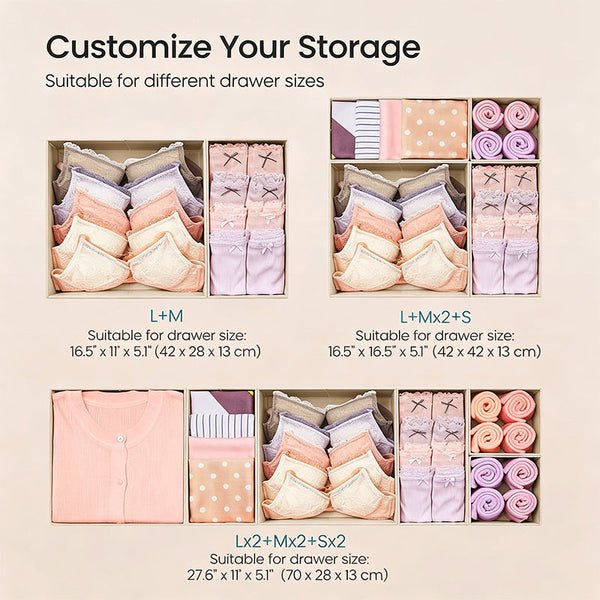Sakerplus® Smart Drawer Organizer For Clothing Storage