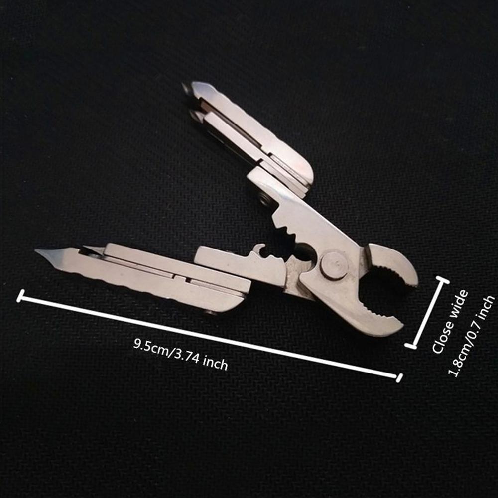 Hirundo 15 in 1 Multi-tool Pliers Tool Keychain Stainless Steel Combination EDC Tool