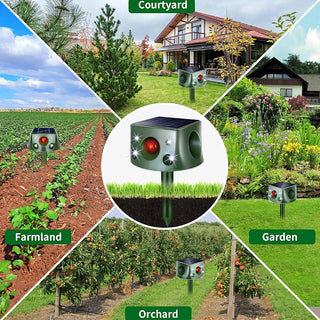 Sakerplus® Ultrasonic Garden Animal Repeller Device