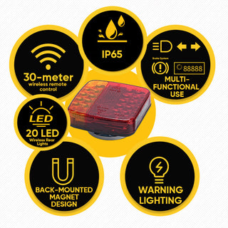 Sakerplus Wireless Trailer Lights Kit