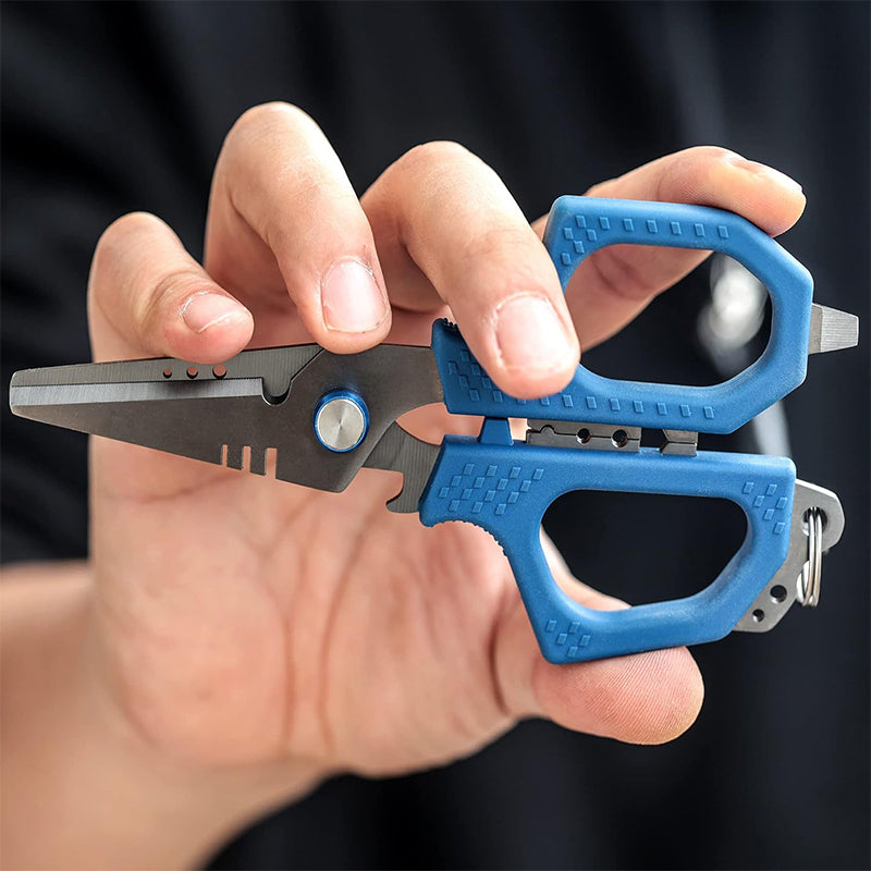 Sakerplus 6.5" Pro Dual Serrated Blades Fishing Shears