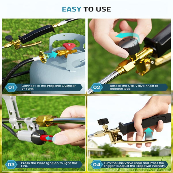 Sakerplus® Heavy Duty MAPP Propane Weed Torch