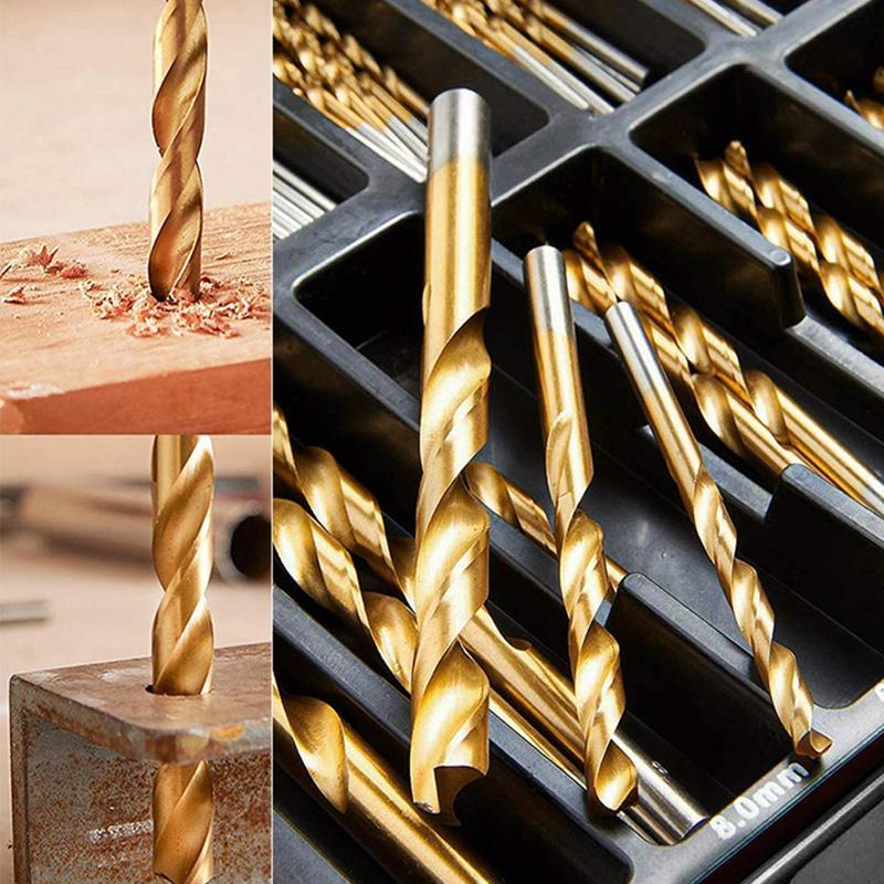 SAKER 99pcs High Speed Steel Drill Bit Set