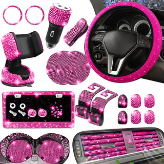 Sakerplus® 27-Piece Bling Car Accessories Set