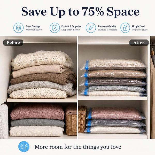 Sakerplus® Pump-Free Roll-Up Compression Storage Bags