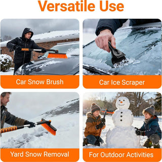 Sakerplus®  3-in-1 Extendable Snow Brush Ice Scraper