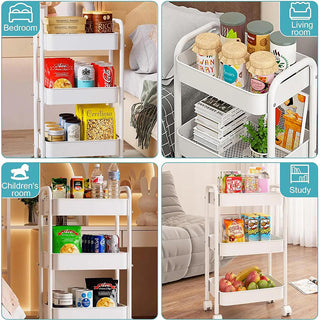 Sakerplus® Three Tier Rolling Storage Cart