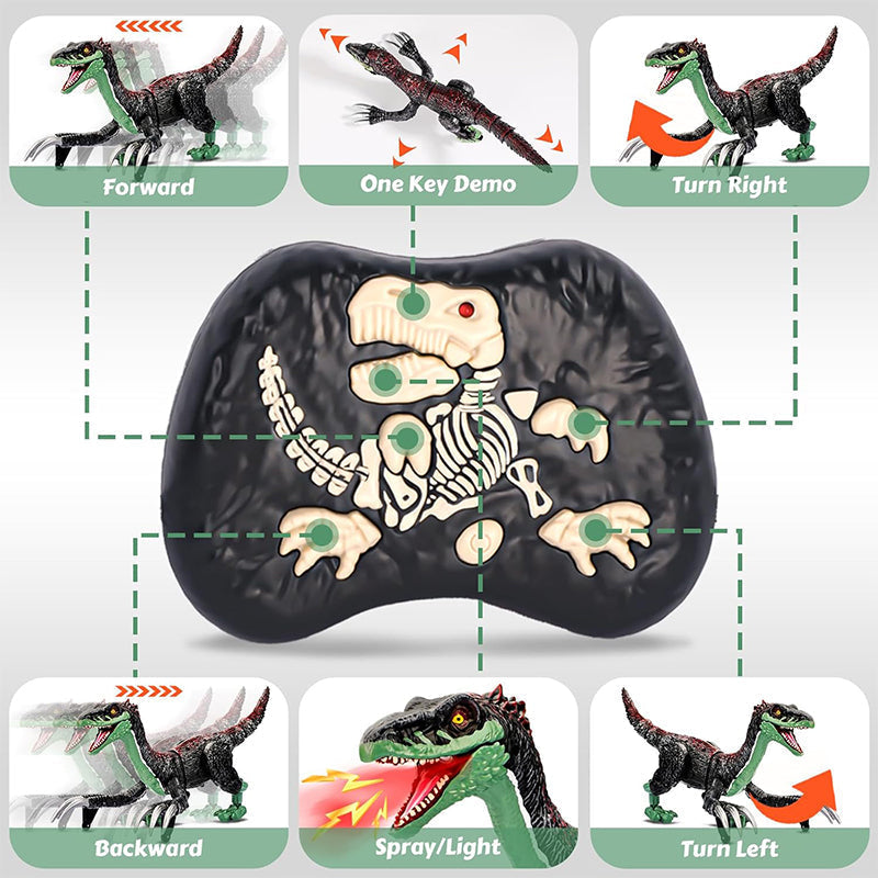 Sakerplus® Remote Control Dinosaur Toy With Spray