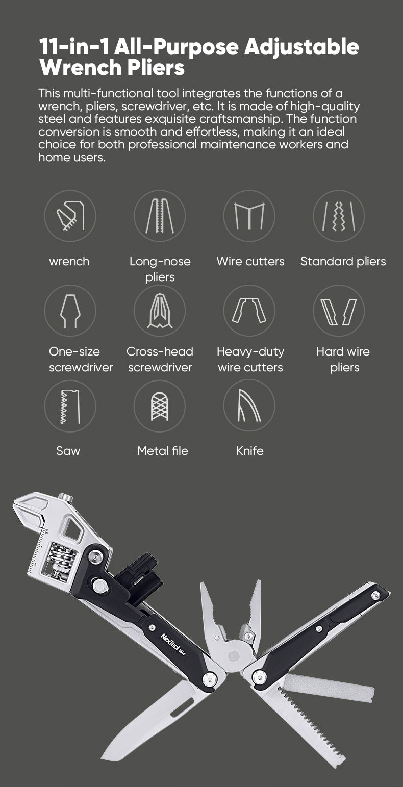 Sakerplus Multifunctional Adjustable Wrench Tool Set