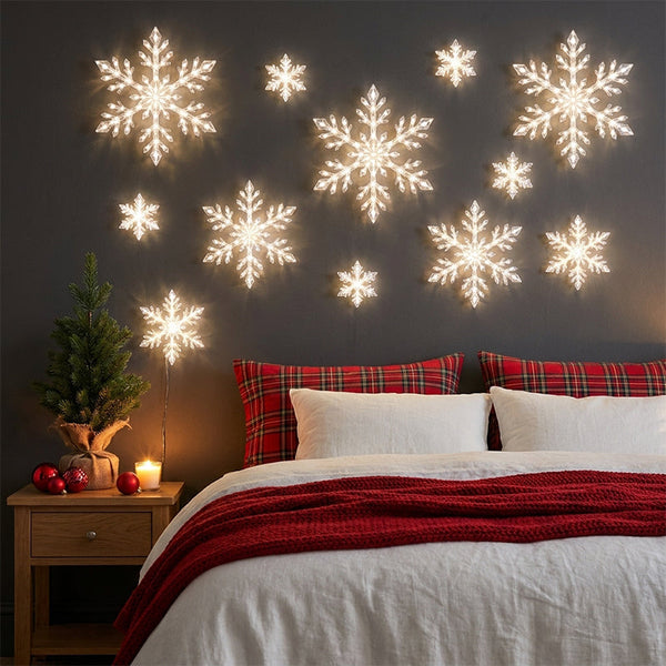 Sakerplus® LED Snowflake Wall Decoration Light Set
