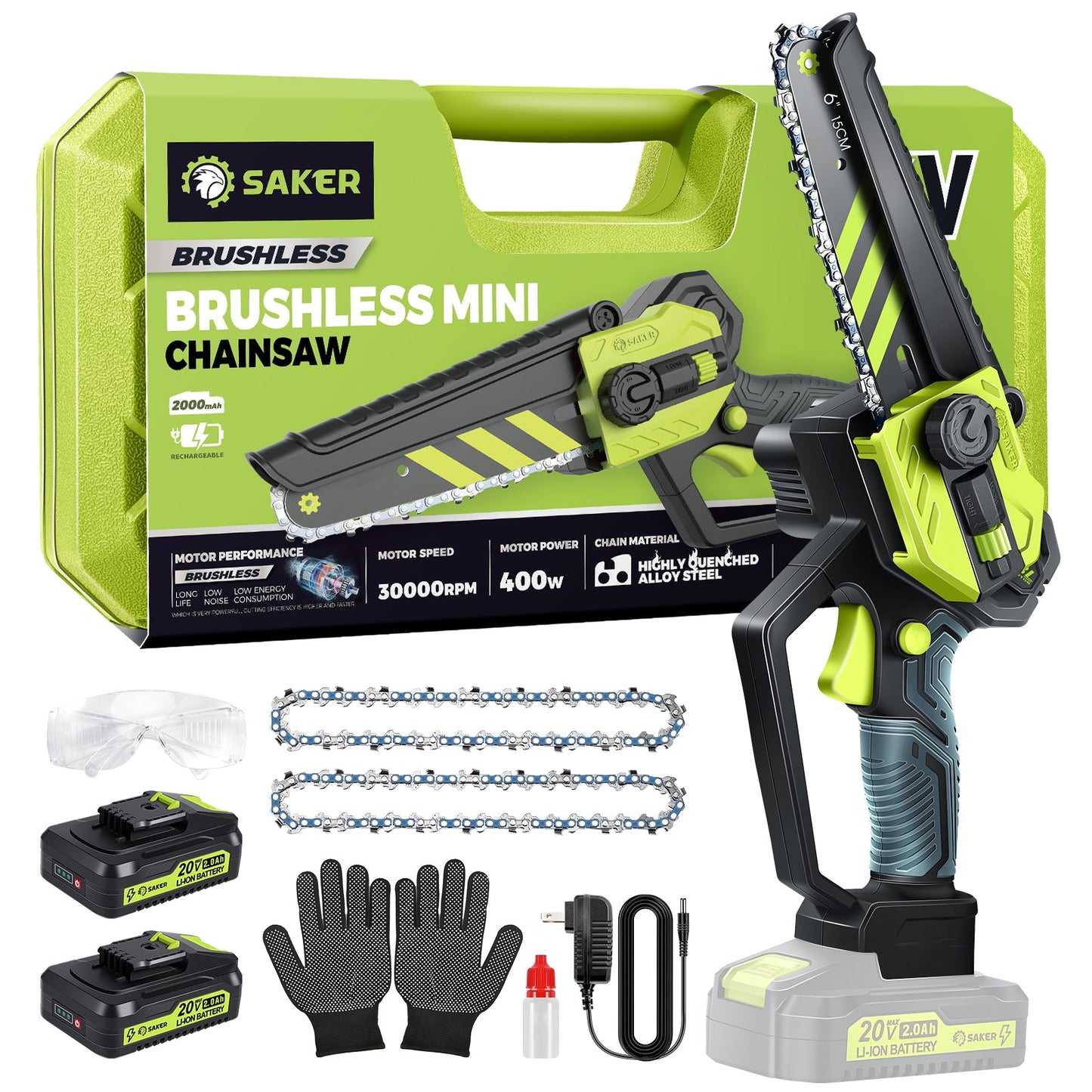 Sakerplus® Cordless Pole Saw and Mini Chainsaw