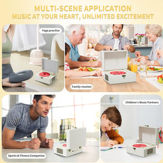 Sakerplus Rechargeable Leather CD Player