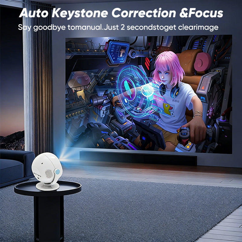 Sakerplus® 4K Mini Projector With WiFi6