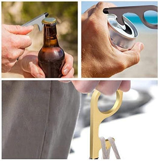 3pcs No Touch Door Opener EDC Hand Tools With Keychain Pendant