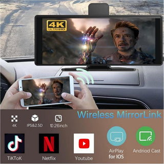 Sakerplus® 360° Rotating Wireless Carplay Display