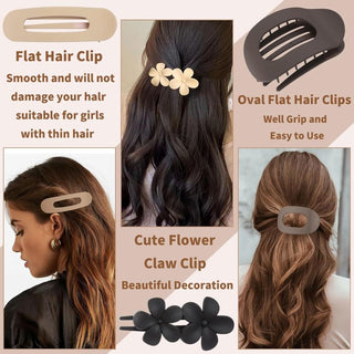 Sakerplus® 12 Pack Flat Hair Clips For Women