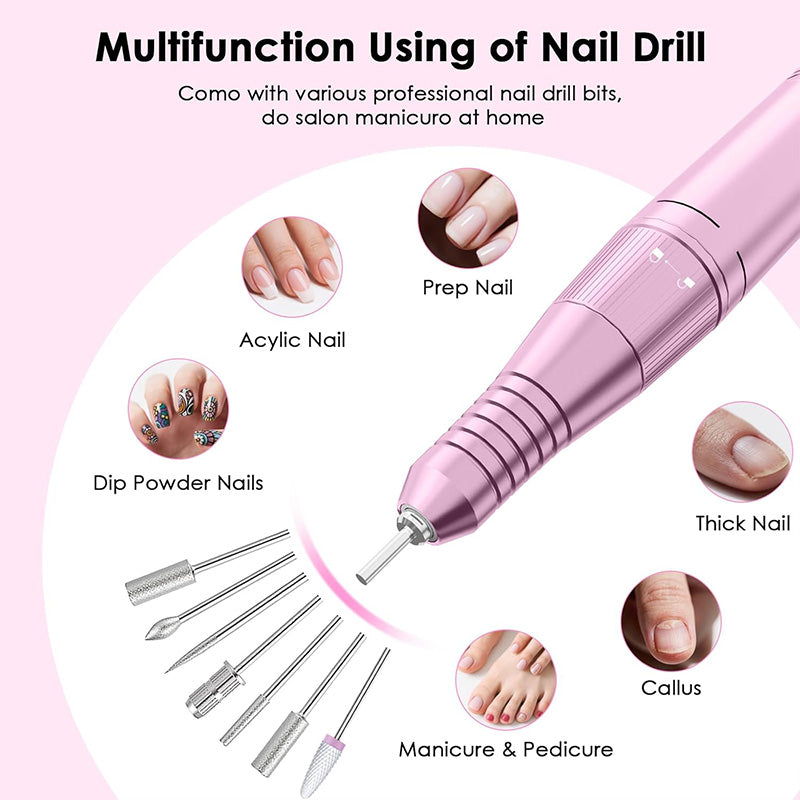 Sakerplus High-Speed Cordless Nail Drill Kit