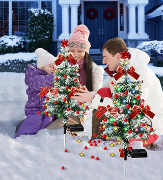 Sakerplus® Solar Christmas Tree Pathway Lights
