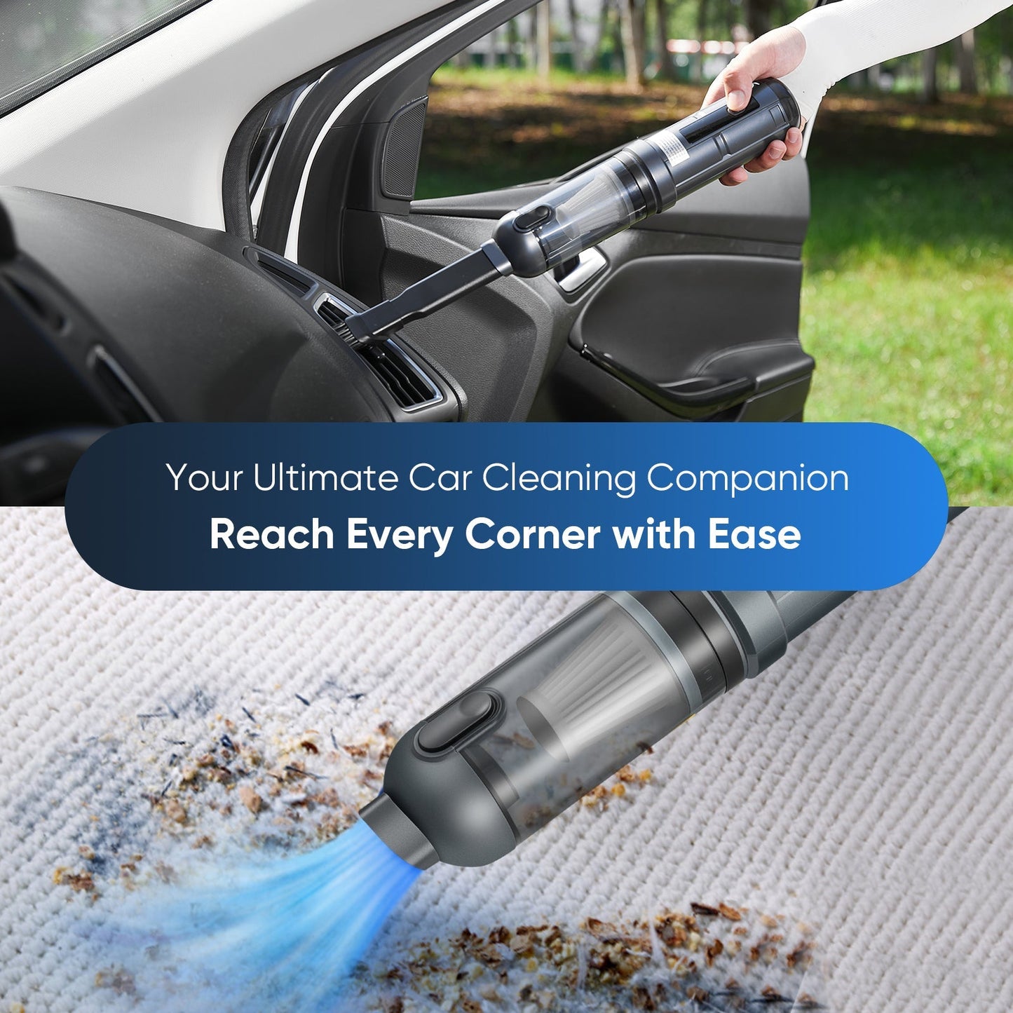 Sakerplus Slim Cordless Handheld Car Vacuum