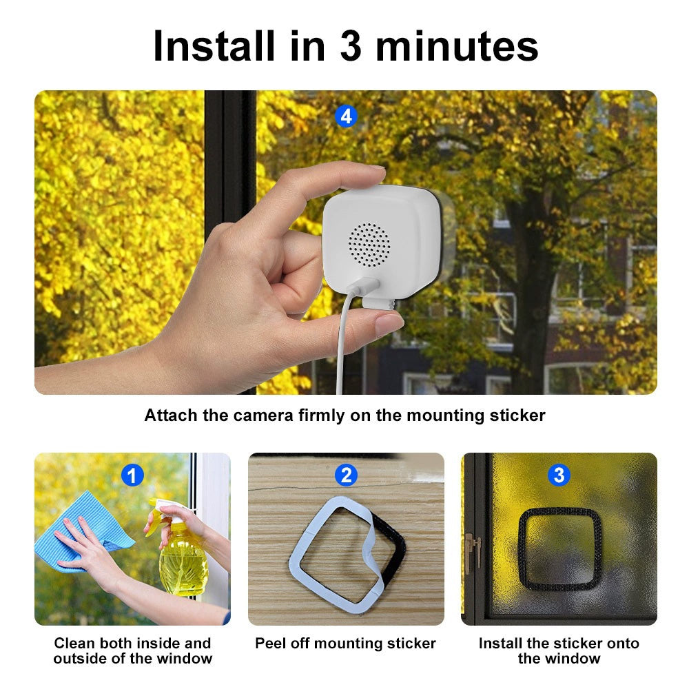Sakerplus® Smart 2K Window Security Camera