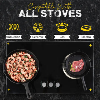 Sakerplus® Pre Seasoned Cast Iron Skillet Set