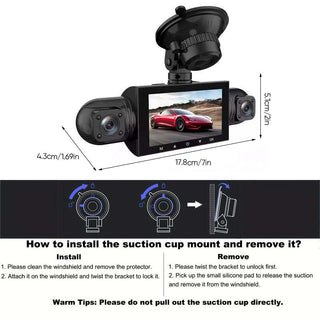 Sakerplus 4 Channel FHD Dash Cam