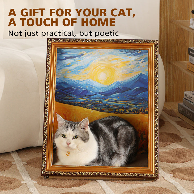 Sakerplus Art Frame Cat Bed House