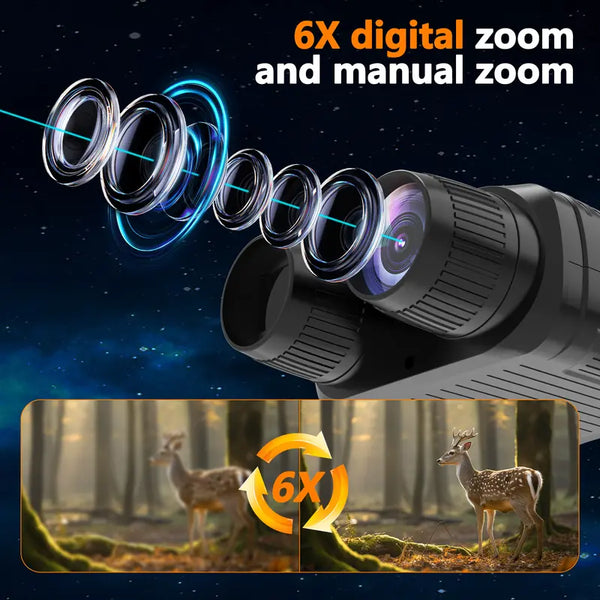 Sakerplus® Rechargeable 4K Night Vision Binoculars