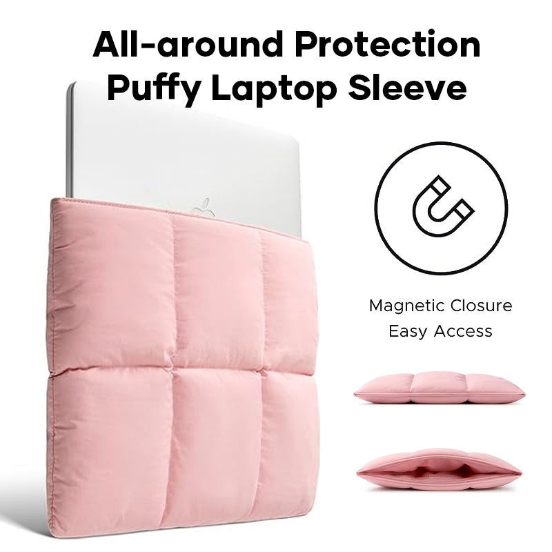 Sakerplus Quilted Puffy Laptop Sleeve Case