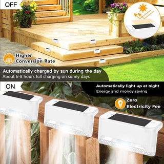 Saker Solar Deck Lights Outdoor 4 Pack
