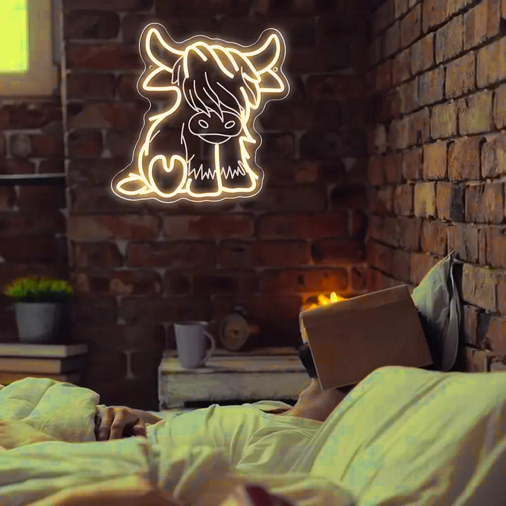 Sakerplus® Highland Cow LED Neon Light
