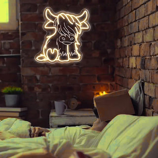 Sakerplus® Highland Cow LED Neon Light