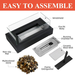 Sakerplus Tabletop Alcohol Fireplace Lamp