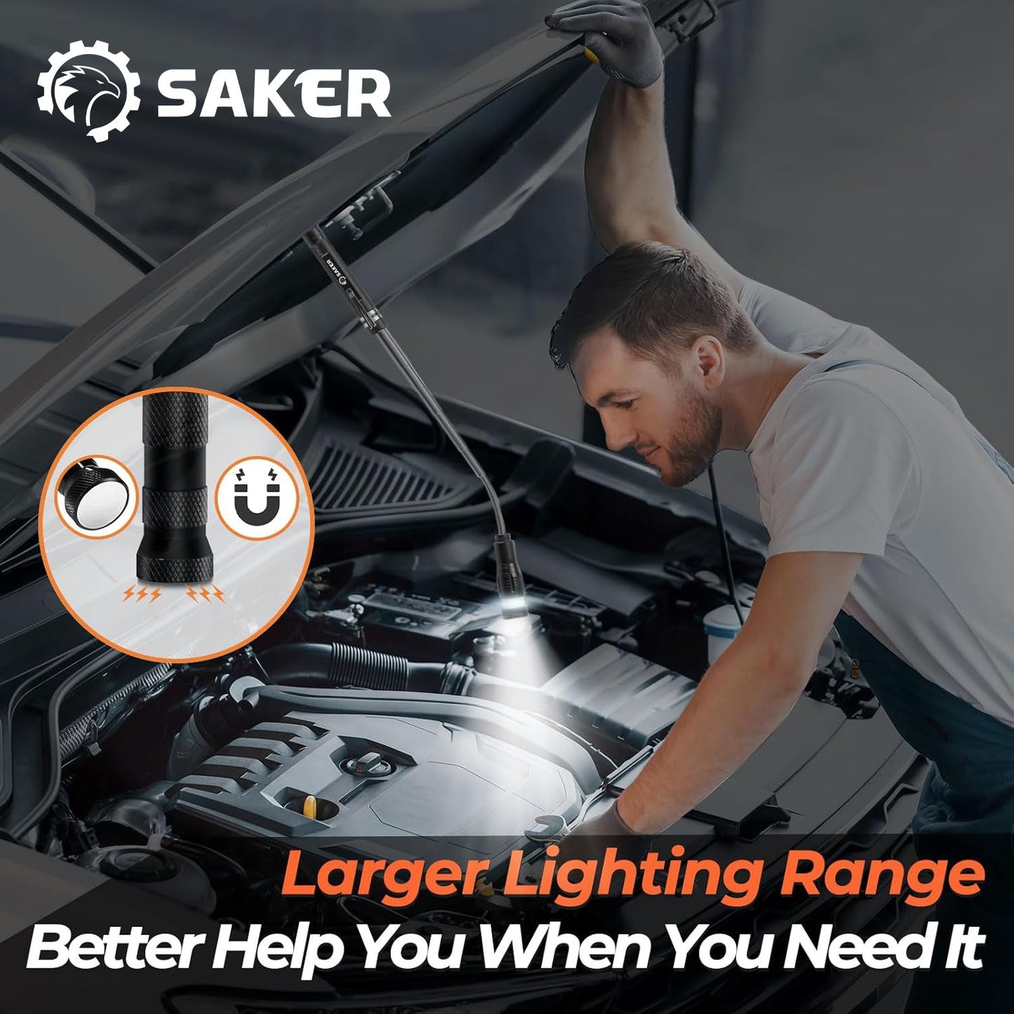 Saker LED Magnetic Pickup Tools