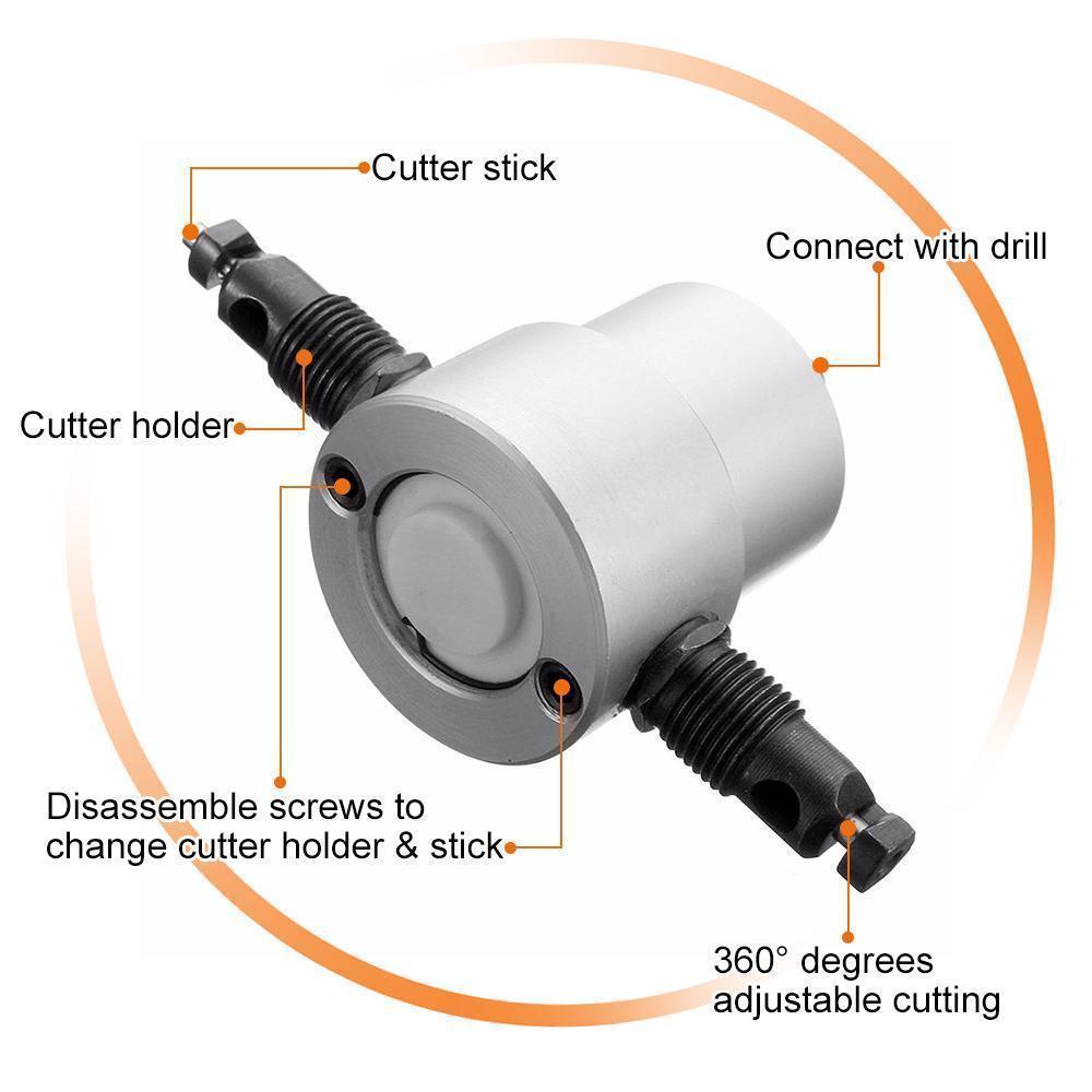 Domom Double Head Sheet Nibbler Metal Cutter