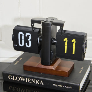 Sakerplus Mechanical Auto Flip Desk Clock