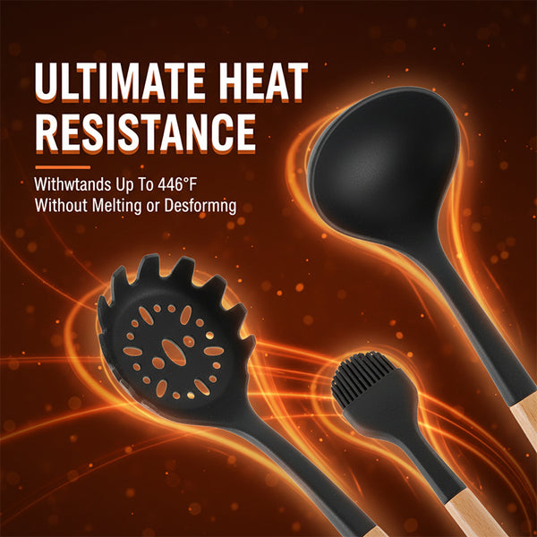 Sakerplus® Silicone Kitchen Utensil Set
