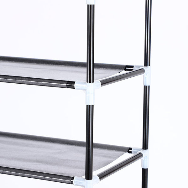 Sakerplus® 10-Tier Black Metal Shoe Storage Rack