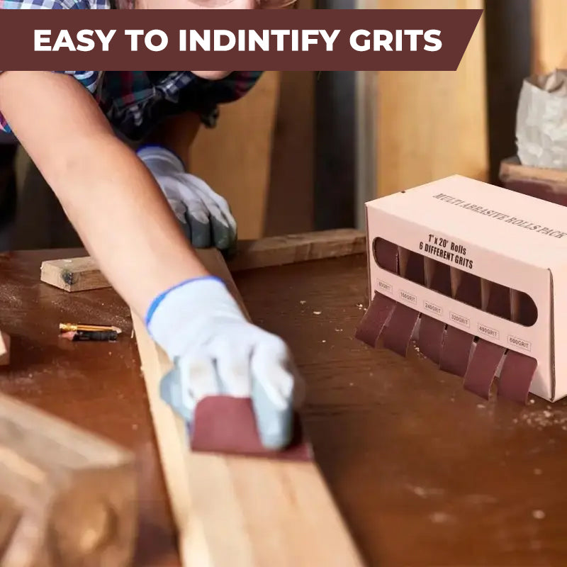 Sakerplus Assorted Grit Sandpaper Roll Set
