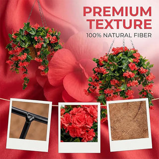 Sakerplus® Faux Crepe Myrtle Hanging Flower Basket 2 Pack