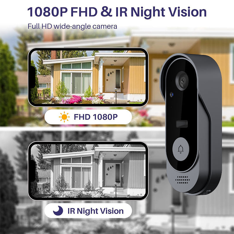 Sakerplus Wireless Video Doorbell Camera with Chime