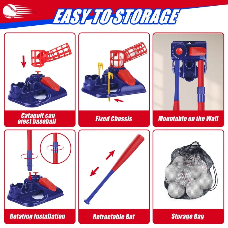 Sakerplus® Youth Automatic Baseball Pitching Machine Set