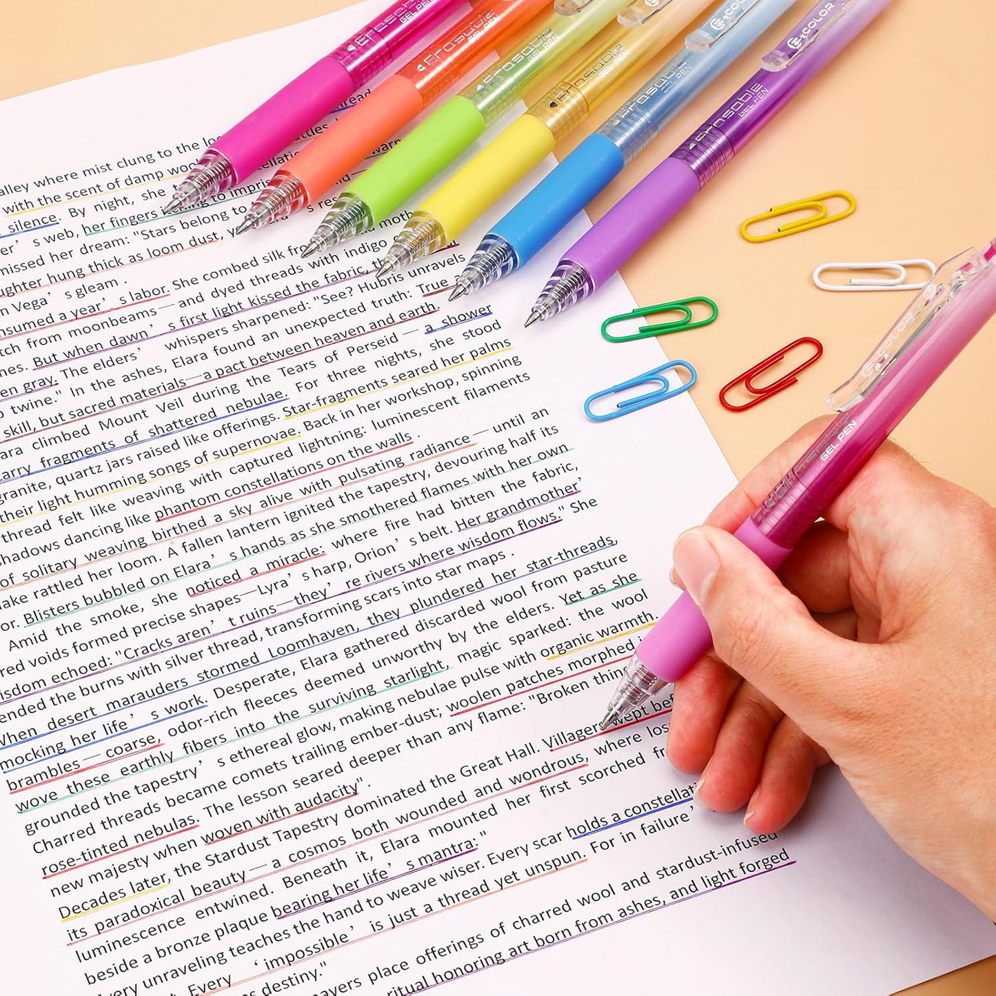 Sakerplus Erasable Multicolor Gel Pen Set