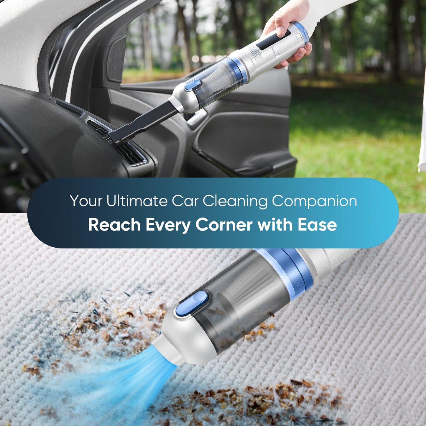 Sakerplus Slim Cordless Handheld Car Vacuum