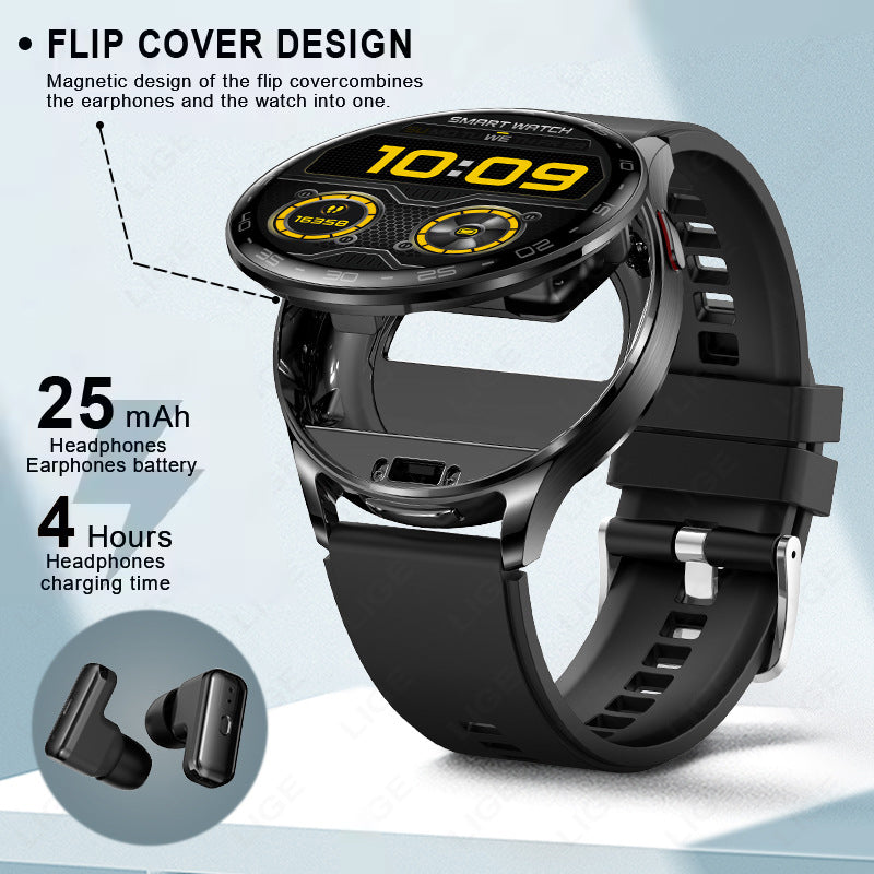 Sakerplus Smart Watch With Wireless Earbuds