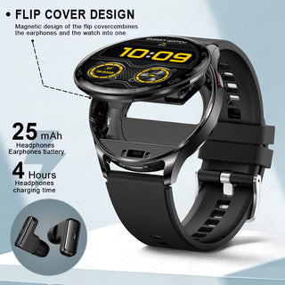 Sakerplus Smart Watch With Wireless Earbuds