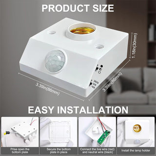 Sakerplus® Motion Sensor Light Socket Adapter