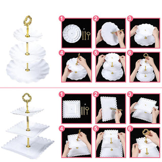 Sakerplus® Tiered Cake Stand Dessert Display Set