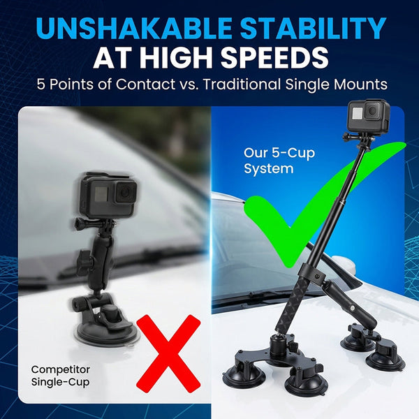 Sakerplus® Action Camera Suction Mount Kit