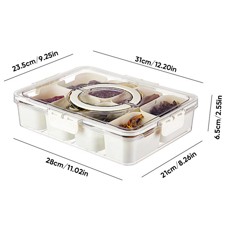 SAKER® Divided Serving Tray with Lid and Handle 1